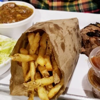Smoque BBQ - Chopped brisket with fries and gumbo - Barbeque Near Me - Chicago, Illinois Smoque BBQ - Chopped brisket with fries and gumbo - Barbeque Near Me - Chicago, Illinois