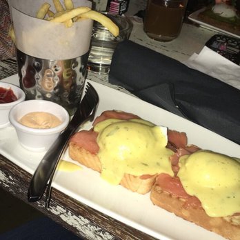 Tanner Smiths - Salmon Eggs Benedict and fries! Sooo good! - Cocktail Bars Near Me - New York, New York Tanner Smiths - Salmon Eggs Benedict and fries! Sooo good! - Cocktail Bars Near Me - New York, New York