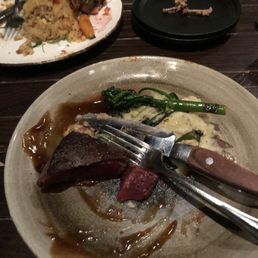 Can you tell we liked it? You can't go wrong with the quail and venison. Can't wait to have my leftovers tomorrow! Can you tell we liked it? You can't go wrong with the quail and venison. Can't wait to have my leftovers tomorrow!