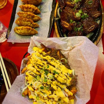 Soho Chicken - Beef Fried Dumplings (goooood), Galbi (gooood), Bulgogi Cheese Fries (bleh) - Korean Near Me - Houston, Texas Soho Chicken - Beef Fried Dumplings (goooood), Galbi (gooood), Bulgogi Cheese Fries (bleh) - Korean Near Me - Houston, Texas