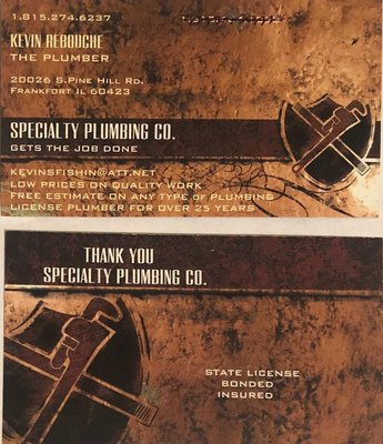 Specialty Plumbing Co. Logo