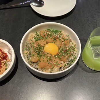 Seoul Salon - Ramyun snack, Soy Scallop Over Rice 가리비 관자장 덮밥, green light cocktail - Korean Near Me - New York, New York Seoul Salon - Ramyun snack, Soy Scallop Over Rice 가리비 관자장 덮밥, green light cocktail - Korean Near Me - New York, New York