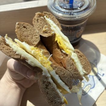 Neil’s Donuts - Egg & Cheese with an iced coffee - Donuts Near Me - Middletown, Connecticut