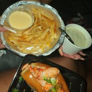 Photo of Lobster & Beer - Los Angeles, CA, United States. connecticut roll, clam chowder, old bay cheese fries