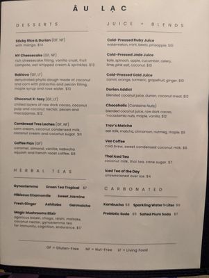 Menu photo 7 Au Lac Los Angeles, CA