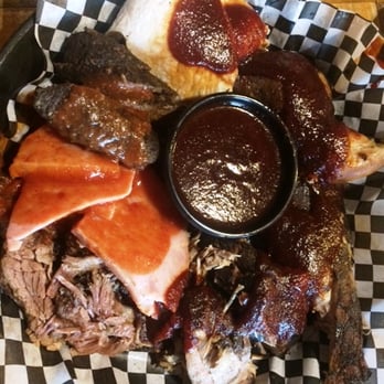 Warthog Barbeque Pit - Western Round up (so much meat the sides wouldn't fit in the picture!) - Barbeque Near Me - Fife, Washington Warthog Barbeque Pit - Western Round up (so much meat the sides wouldn't fit in the picture!) - Barbeque Near Me - Fife, Washington
