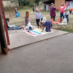 Lazy C Farm - Birthday party attendees enjoy playing games