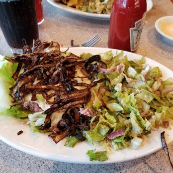 International Delight Cafe - Hamburger no bun with side caesar salad. - Desserts Near Me - Bellmore, New York International Delight Cafe - Hamburger no bun with side caesar salad. - Desserts Near Me - Bellmore, New York