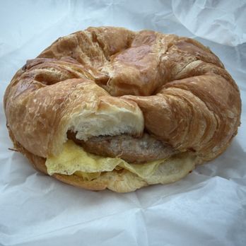 Moon Donuts & Cafe - Croissant breakfast sandwich (sausage, egg, and American cheese) - Donuts Near Me - Monticello, Minnesota Moon Donuts & Cafe - Croissant breakfast sandwich (sausage, egg, and American cheese) - Donuts Near Me - Monticello, Minnesota