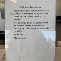 AVIS Budget Group - Policy for cleaning fee