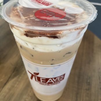 7 Leaves Cafe - House Coffee large with light ice and extra sea cream - Coffee & Tea Near Me - Lynwood, California