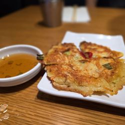 Bindaethuck (pancake) part of complimentary sides