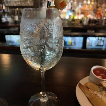 Hart & Crown Tavern - Hugo spritz variant with olives - British Near Me - Madison, Georgia