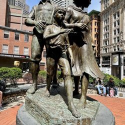 Boston Irish Famine Memorial - The Plaques & The Statues @ The Boston Irish Famine Memorial in Downtown Boston. Over 1 million people died & 2 million fled Ireland.