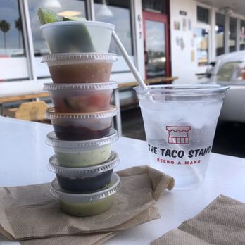 The Taco Stand - Sauce mountain - Food Stands Near Me - La Jolla, California The Taco Stand - Sauce mountain - Food Stands Near Me - La Jolla, California
