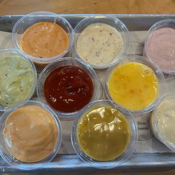 Grain Theory - Sauce sampler!! The mango was so good! - Breweries Near Me - Abilene, Texas Grain Theory - Sauce sampler!! The mango was so good! - Breweries Near Me - Abilene, Texas
