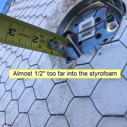 Shining Light Home Inspection Services - These should be less than 1/4" from final thickness, not deep into the foam.
