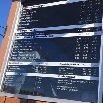 2Ten Coffee Roasters - Printed menu - Coffee Roasteries Near Me - El Paso, Texas