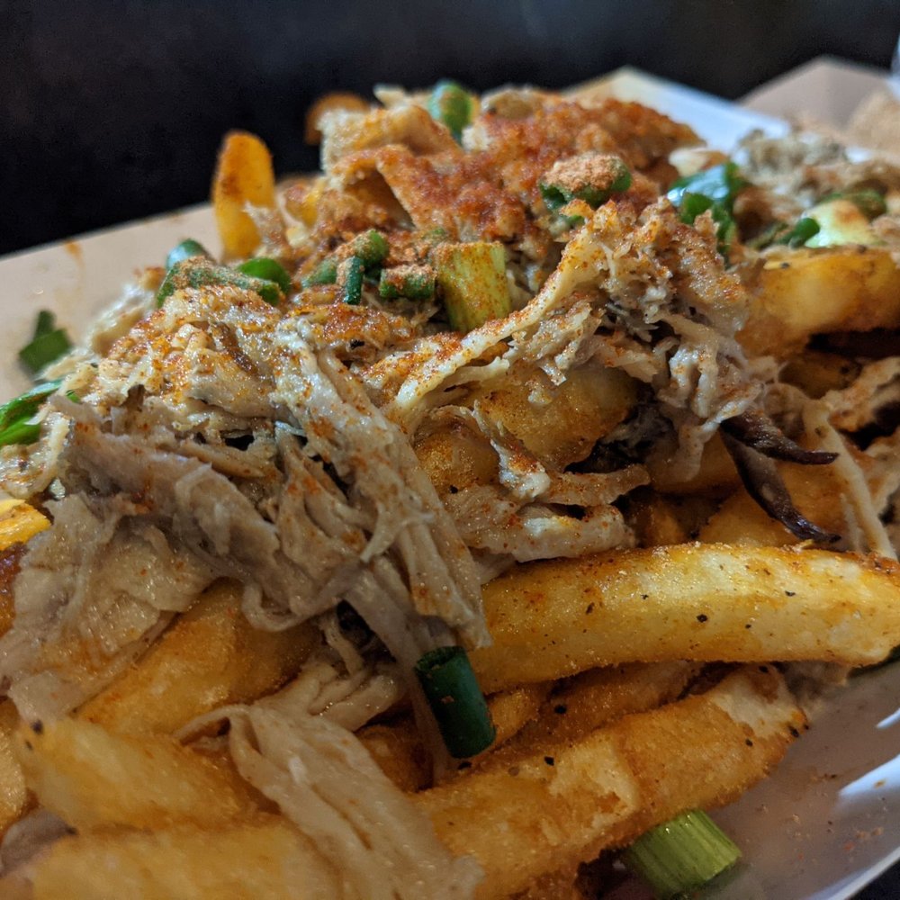 Fretboard Brewing - BBQ pork fries. Normally the we re would be bbq sauce and beer cheese on them, but my wife and I like to eat them deconstructed. - Breweries Near Me - Cincinnati, Ohio Fretboard Brewing - BBQ pork fries. Normally the we re would be bbq sauce and beer cheese on them, but my wife and I like to eat them deconstructed. - Breweries Near Me - Cincinnati, Ohio