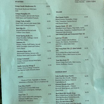 Khao Hom - Dinner menu - Thai Near Me - Hayward, California