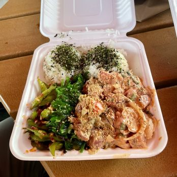 Jus' Poke - California Roll Poke, Spicy Poke, Seaweed Salad, Spicy Edamame - Hawaiian Near Me - Redondo Beach, California