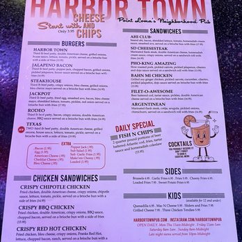 Harbor Town Pub - Menu - Bars Near Me - San Diego, California