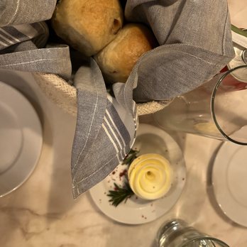 Nonni's Bistro - Dinner rolls with rosemary butter - Modern European Near Me - Pleasanton, California