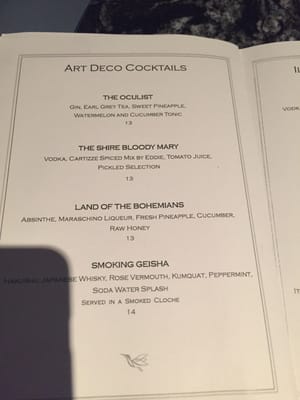 Menu photo 1 Cartizze Bar Mayfair, XGL