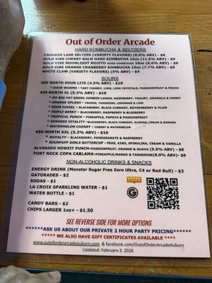 Menu photo 2 Out of Order Arcade Auburn, CA Menu photo 2 Out of Order Arcade Auburn, CA