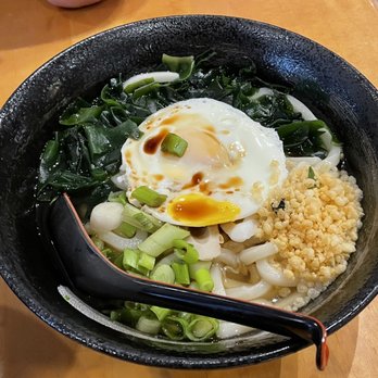 Manpuku Japanese Eatery - Tsukimi udon ($5.49) - Japanese Near Me - Toronto, Ontario