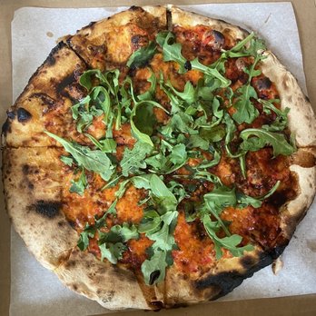 Stone Tower Winery - Roasted red pepper/arugula pizza - Wineries Near Me - Leesburg, Virginia Stone Tower Winery - Roasted red pepper/arugula pizza - Wineries Near Me - Leesburg, Virginia