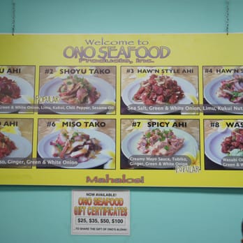 Ono Seafood - Menu - Seafood Near Me - Honolulu, Hawaii Ono Seafood - Menu - Seafood Near Me - Honolulu, Hawaii