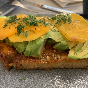 K'Far Cafe - Avocado toast with harissa topped with persimmon and dill. Absolutely delicious and satisfying. - Cafes Near Me - Philadelphia, Pennsylvania K'Far Cafe - Avocado toast with harissa topped with persimmon and dill. Absolutely delicious and satisfying. - Cafes Near Me - Philadelphia, Pennsylvania