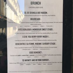 Bonobo - Brunch menu