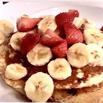 Denny's - Strawberry Double Berry Banana Pancake Breakfast - Diners Near Me - Woodland Hills, California Denny's - Strawberry Double Berry Banana Pancake Breakfast - Diners Near Me - Woodland Hills, California
