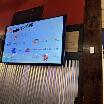 Angry Crab Shack - Menu Market Price Add ons - Seafood Near Me - Henderson, Nevada