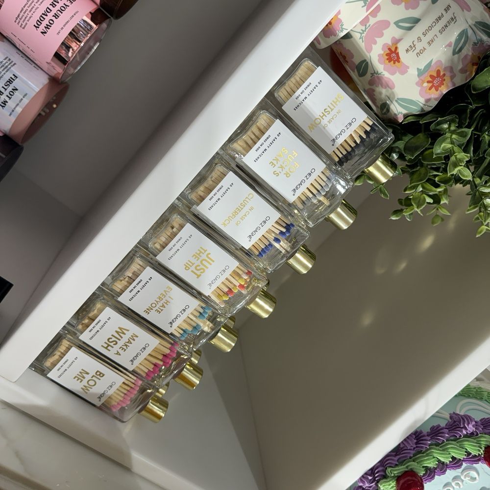 Boyar Gifts - Chez Gagné glass bottles matches - chic - Cards & Stationery Near Me - New York, New York