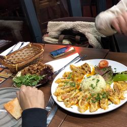 Anar Turkish BBQ Restaurant - Sarma and Houmous with meat
