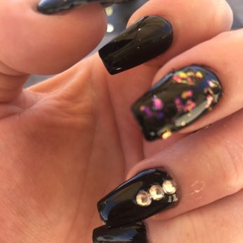 Milano Nails Spa - Fill with flake add on & rhinestone add on - Nail Salons Near Me - Hemet, California Milano Nails Spa - Fill with flake add on & rhinestone add on - Nail Salons Near Me - Hemet, California