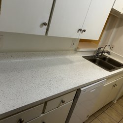 Texas Tub And Tile Refinishing - Countertop refinished in dessert stone multi spec
