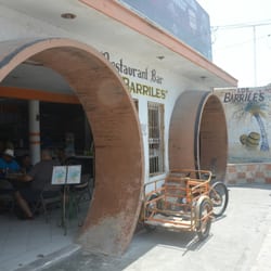 Los Barriles - Entrance is via two barrels - hence the name of the restaurant.