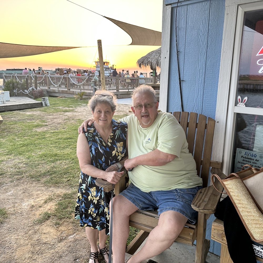 Stingaree - My amazing parents enjoying themselves at the outside bar with GORGEOUS VIEWS!! - Seafood Near Me - Crystal Beach, Texas Stingaree - My amazing parents enjoying themselves at the outside bar with GORGEOUS VIEWS!! - Seafood Near Me - Crystal Beach, Texas