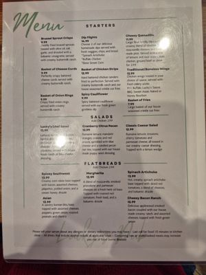 Menu photo 2 Lucky’s Pub Hayward, MN