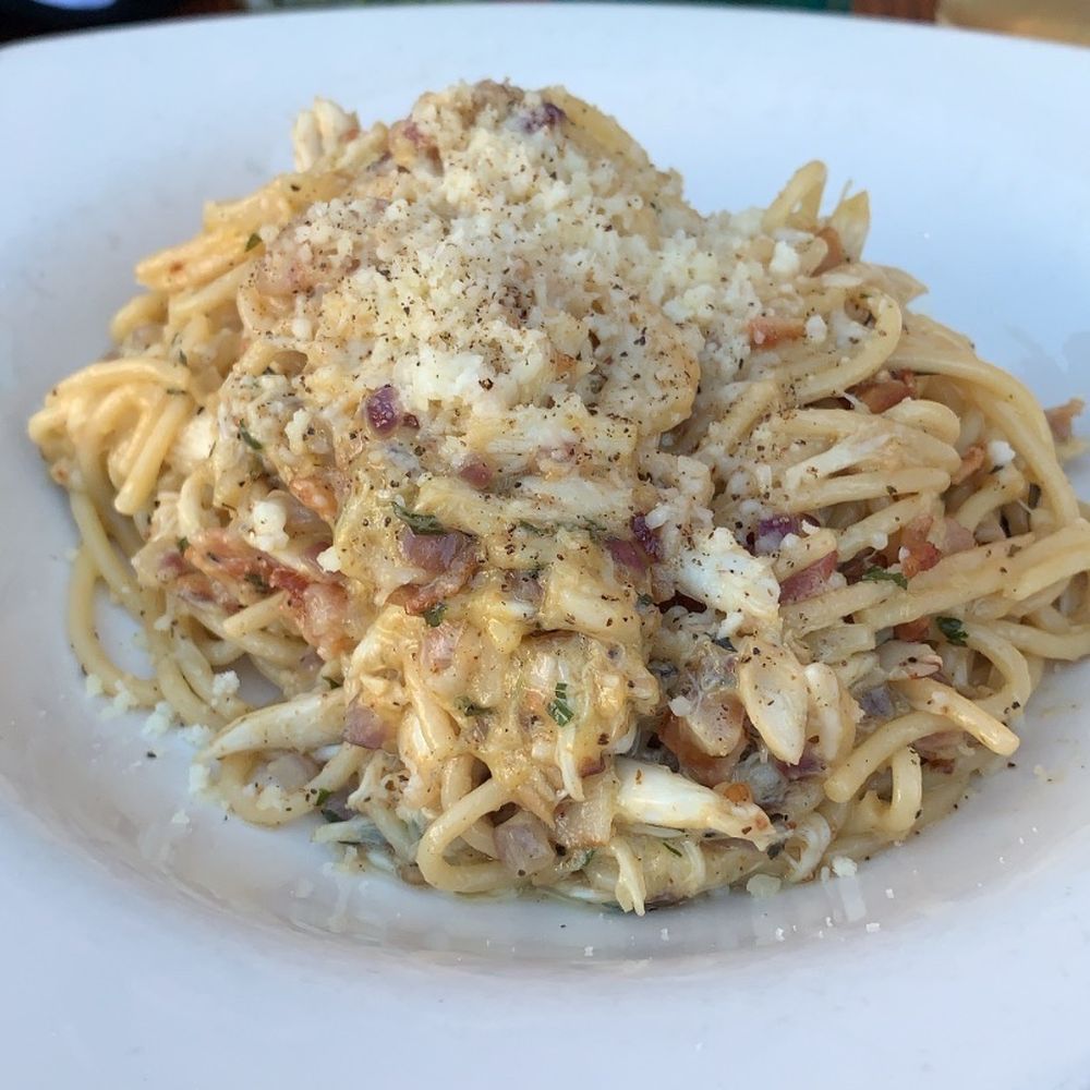 Sally O's - Crab carbonara (packed with crab and flavor) - Bars Near Me - Baltimore, Maryland Sally O's - Crab carbonara (packed with crab and flavor) - Bars Near Me - Baltimore, Maryland