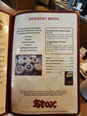 Menu photo 1 Stox Restaurant Bakery & Bar Downey, CA Menu photo 1 Stox Restaurant Bakery & Bar Downey, CA