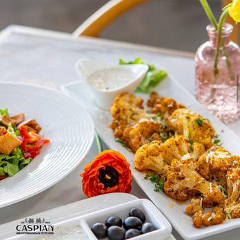 Caspian Mediterranean Kitchen - Roasted Cauliflower & Chickpeas - Persian/Iranian Near Me - Foothill Ranch, California Caspian Mediterranean Kitchen - Roasted Cauliflower & Chickpeas - Persian/Iranian Near Me - Foothill Ranch, California