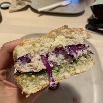 FishScale - Rockfish burger with sambal and sunflower yogurt coleslaw - Burgers Near Me - Washington, DC, District of Columbia FishScale - Rockfish burger with sambal and sunflower yogurt coleslaw - Burgers Near Me - Washington, DC, District of Columbia