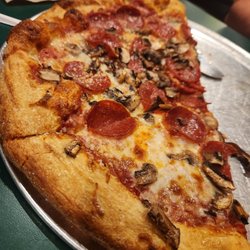 Mellow Mushroom Rome - Mushroom and Pepperoni (again, couldn't wait to eat half before taking a picture)