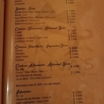 Oliva's - Menu - Chilean Near Me - Chillan, BI