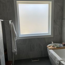 All Glass Tinting - Large bathroom window with new frost tint